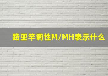 路亚竿调性M/MH表示什么(