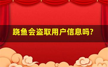 跷鱼会盗取用户信息吗?