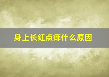 身上长红点,痱,什么原因