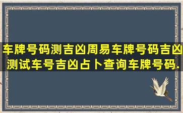 车牌号码测吉凶周易车牌号码吉凶测试车号吉凶占卜查询(车牌号码...