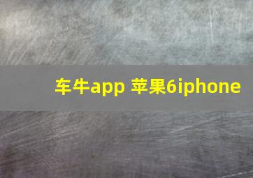 车牛app 苹果6iphone