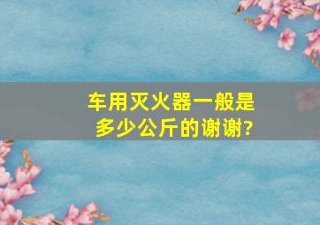 车用灭火器一般是多少公斤的,谢谢?