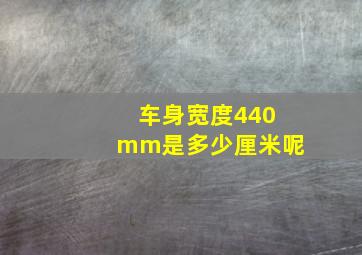 车身宽度440mm是多少厘米呢