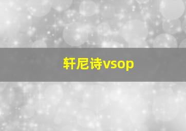 轩尼诗vsop