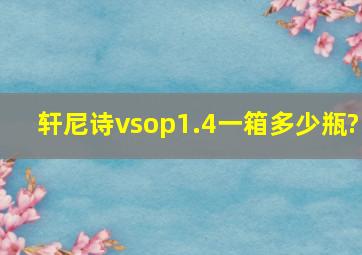 轩尼诗vsop1.4一箱多少瓶?