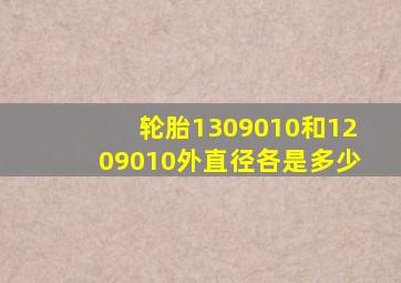 轮胎1309010和1209010外直径各是多少