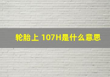 轮胎上 107H是什么意思