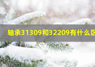 轴承31309和32209有什么区别