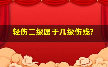 轻伤二级属于几级伤残?