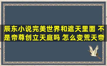 辰东小说完美世界和遮天里面 不是帝尊创立天庭吗 怎么变荒天帝了