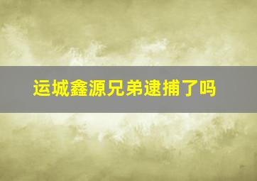 运城鑫源兄弟逮捕了吗