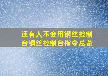 还有人不会用钢丝控制台钢丝控制台指令总览