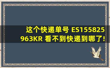 这个快递单号 ES155825963KR 看不到快递到哪了!都是英语看不懂