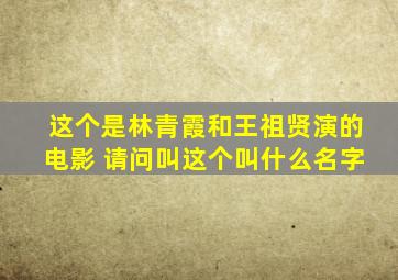 这个是林青霞和王祖贤演的电影 请问叫这个叫什么名字