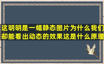 这明明是一幅静态图片,为什么我们却能看出动态的效果,这是什么原理?