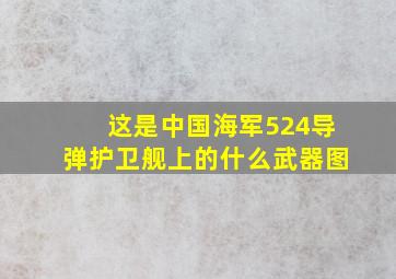 这是中国海军524导弹护卫舰上的什么武器(图)