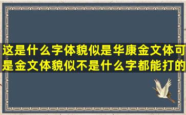 这是什么字体(貌似是华康金文体可是金文体貌似不是什么字都能打的...