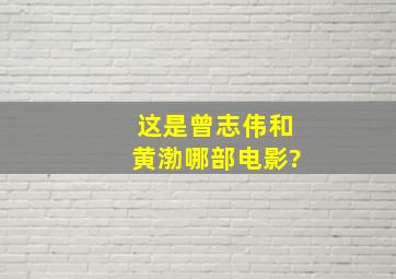 这是曾志伟和黄渤哪部电影?