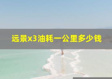 远景x3油耗一公里多少钱