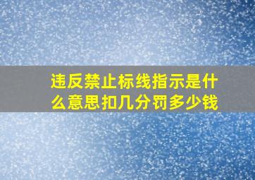 违反禁止标线指示。。。是什么意思(扣几分(罚多少钱(