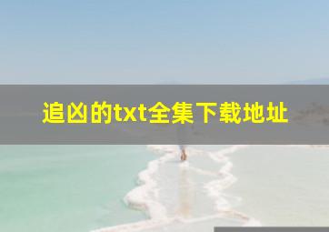 追凶的txt全集下载地址