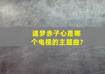 追梦赤子心是哪个电视的主题曲?