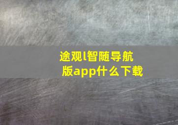 途观l智随导航版app什么下载