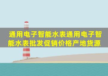 通用电子智能水表通用电子智能水表批发、促销价格、产地货源 