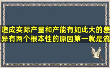 造成实际产量和产能有如此大的差异,有两个根本性的原因。第一就是流 ...