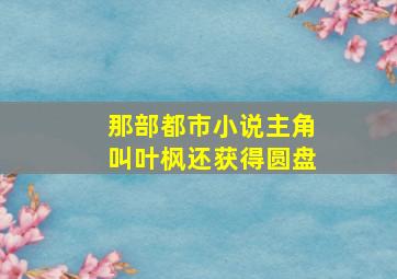 那部都市小说主角叫叶枫还获得圆盘