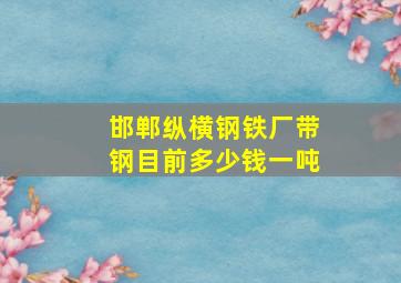 邯郸纵横钢铁厂带钢目前多少钱一吨