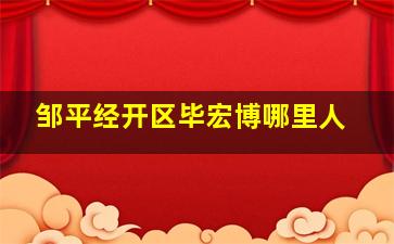 邹平经开区毕宏博哪里人