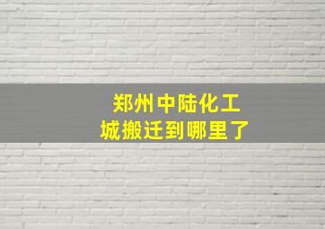 郑州中陆化工城搬迁到哪里了