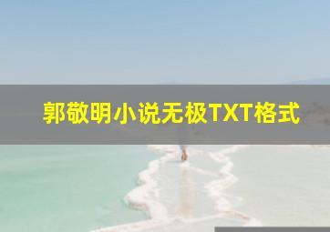 郭敬明小说《无极》TXT格式