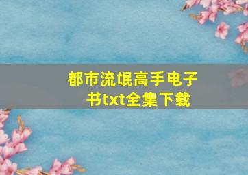 都市流氓高手电子书txt全集下载