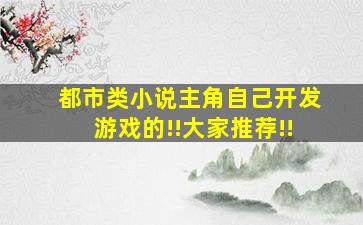 都市类小说,主角自己开发游戏的!!大家推荐!!