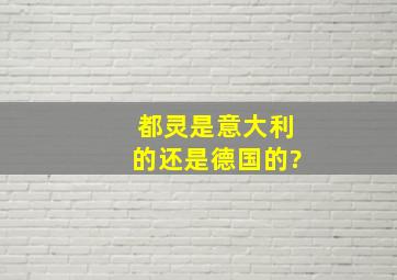 都灵是意大利的还是德国的?