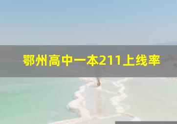 鄂州高中一本211上线率