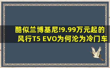 酷似兰博基尼!9.99万元起的风行T5 EVO,为何沦为冷门车型