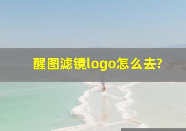 醒图滤镜logo怎么去?