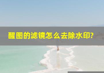 醒图的滤镜怎么去除水印?