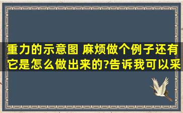 重力的示意图。 麻烦做个例子,还有它是怎么做出来的?告诉我可以采纳...