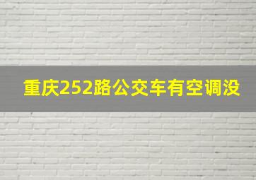 重庆252路公交车有空调没