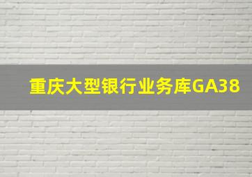 重庆大型银行业务库GA38