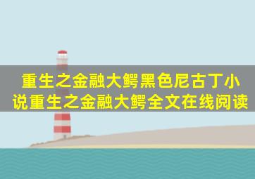 重生之金融大鳄黑色尼古丁小说重生之金融大鳄全文在线阅读