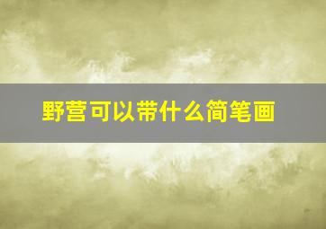 野营可以带什么简笔画