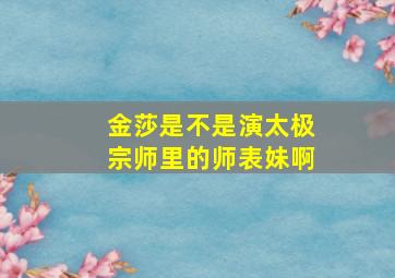 金莎是不是演太极宗师里的师表妹啊