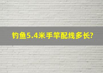 钓鱼5.4米手竿配线多长?