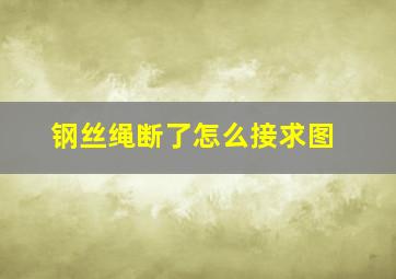 钢丝绳断了怎么接,求图