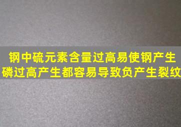 钢中硫元素含量过高易使钢产生(),磷过高产生(),都容易导致负产生裂纹。